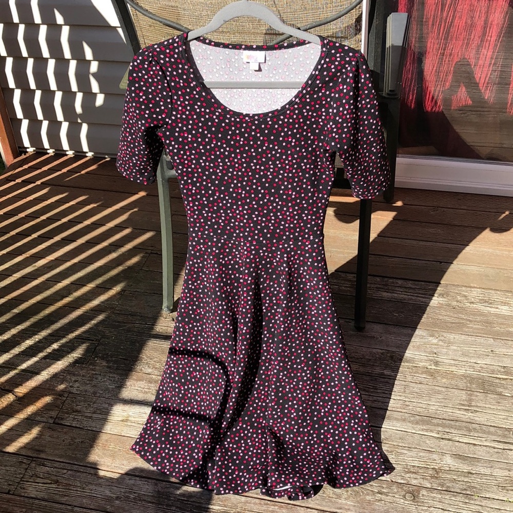 LuLaRoe Nicole polka dot dress